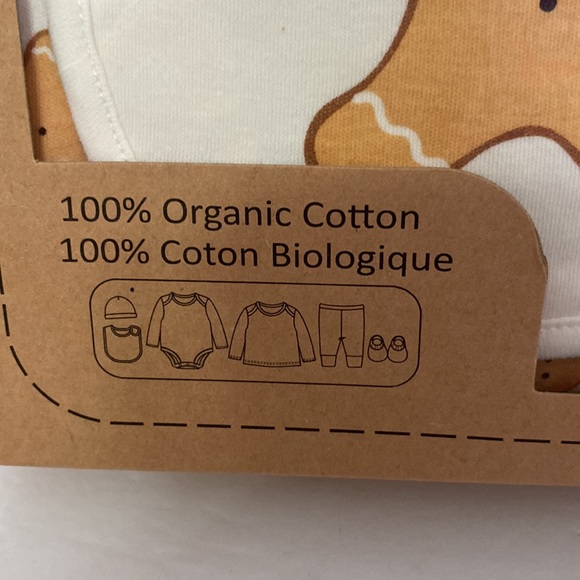 6 pc Baby Gift Set 100% Organic Cotton - Picture 2 of 7